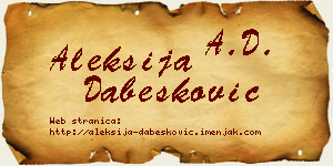 Aleksija Dabesković vizit kartica